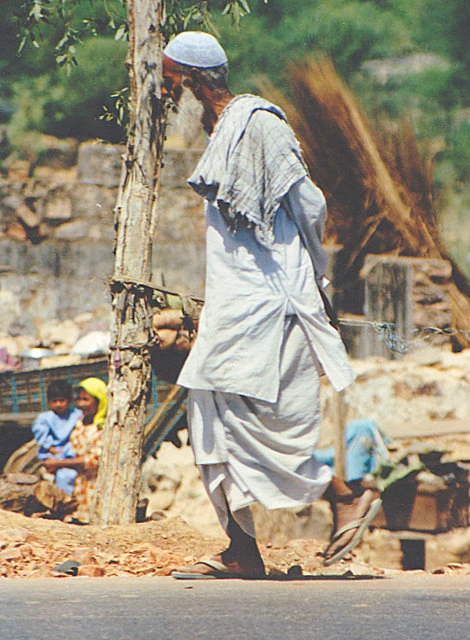भारत में पैदल चलता व्यक्ति